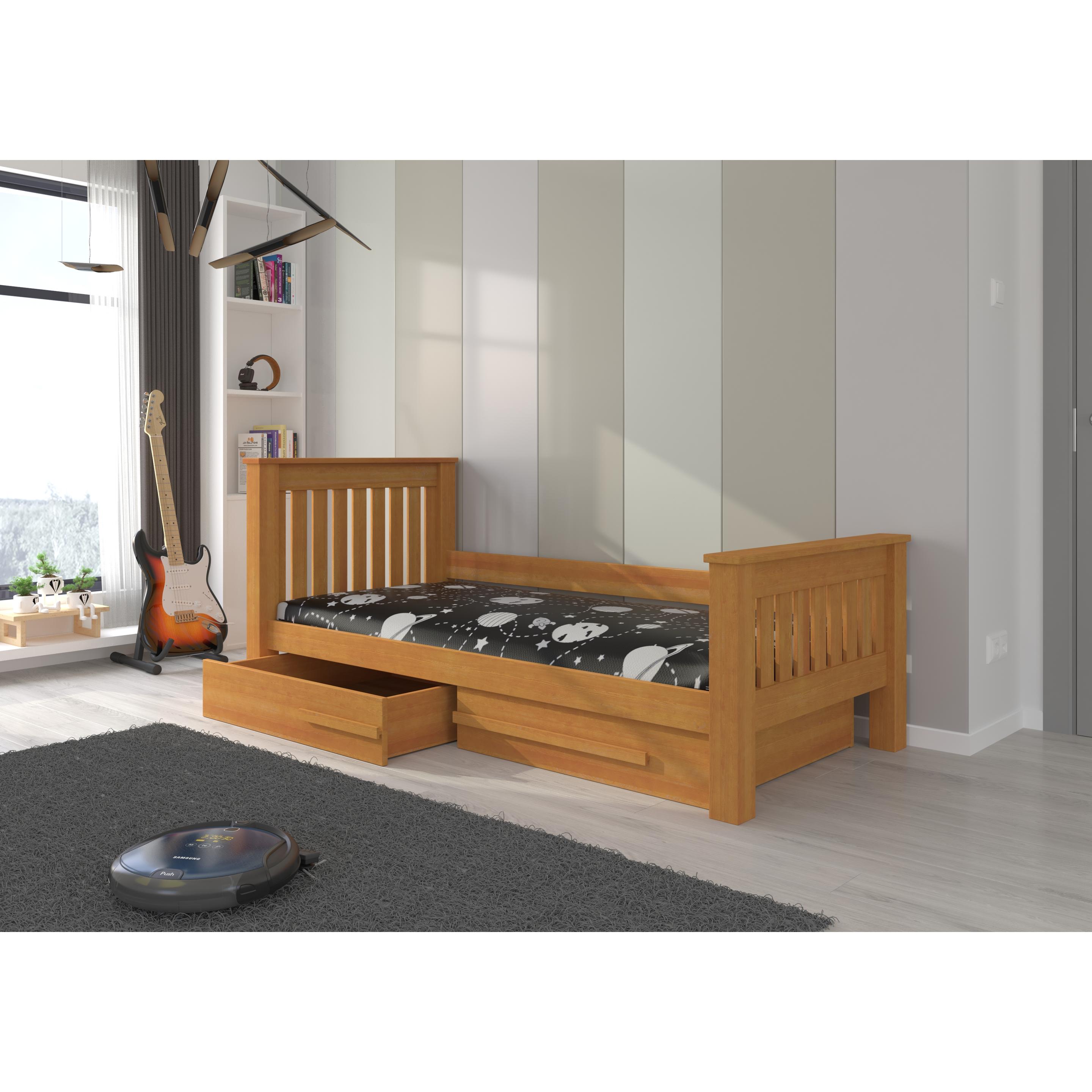 ADRK Furniture, Bett Zubehör, Bett CARMEL 200x90 (200 x 90 cm)