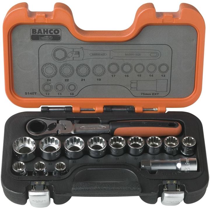 Image du produit Bahco Jeu de clés à douilles traversantes (10 mm, 11 mm, 12 mm, 13 mm, 14 mm, 15 mm, 16 mm, 17 mm, 19 mm, 21 mm, 22 mm, 24 mm)