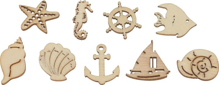 Actual product image Papermania Wooden scatter pieces "Maritime", 45 pieces