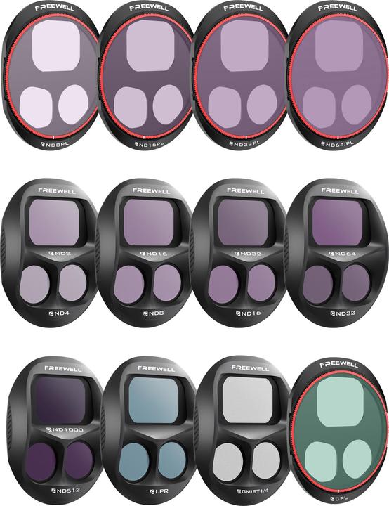 Produktbild Freewell Mavic 4 Pro Split Filters Mega - 12 Pack (Drohnen Filter, Dji Mavic 4 Pro)