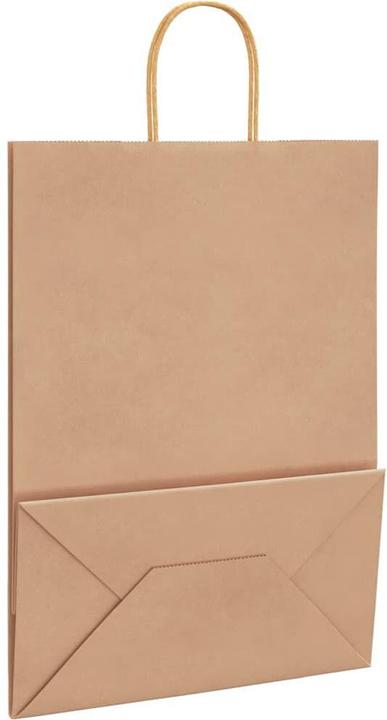 Actual product image vidaXL Kraft paper bags 50 pcs. with handle Brown 32x17x44 cm Paper bag (50 pcs.)