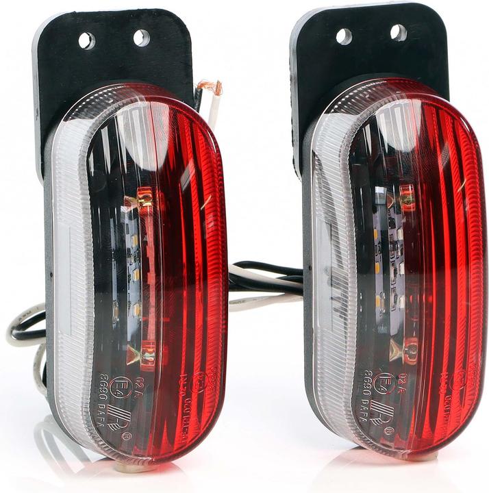Actual product image Wiltec 2x 6 LED Marker Light Contour Lamp for Trailers Set of 2 Running-light for Caravans Safety