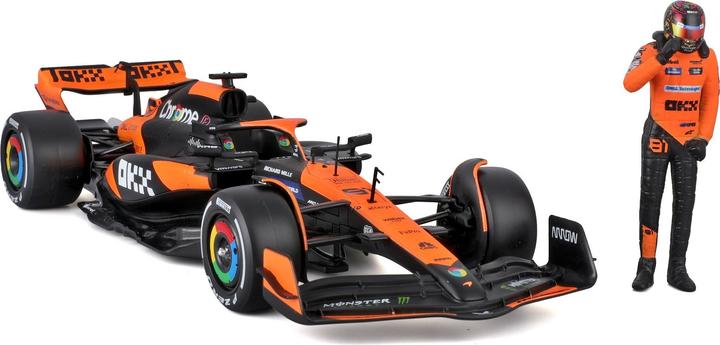 Produktbild Bburago McLaren F1 MCL38 2024 mit Figur 1/24 Piastri