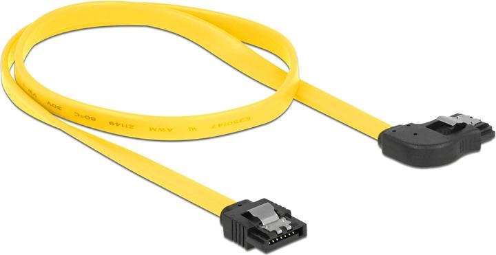 Actual product image Delock SATA-3 cable: 50cm, metal clip,yellow (50 cm, SATA III)