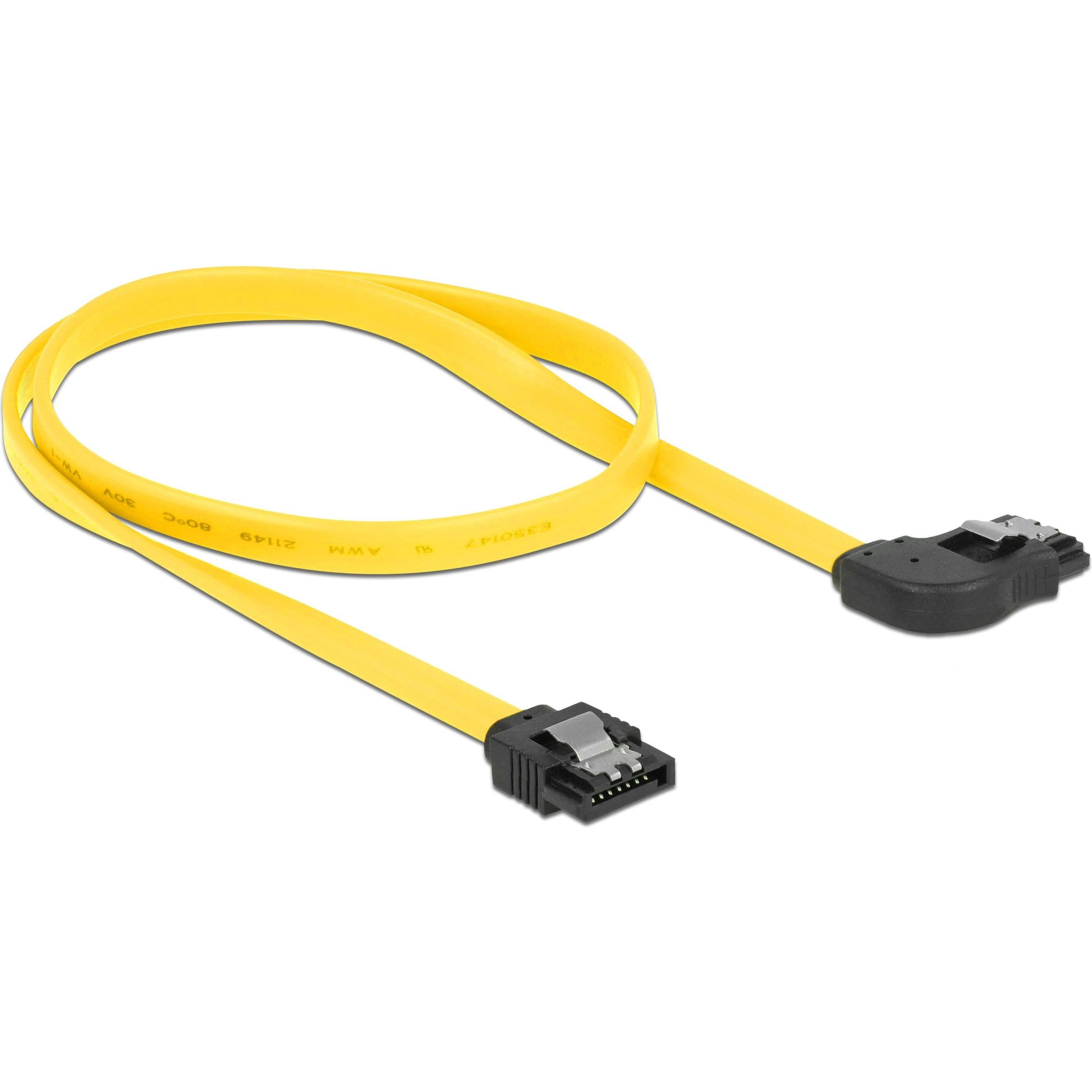 Thumbnail - Delock SATA-3 Kabel: 50cm, Metall Clip,gelb, Interne Kabel (PC)