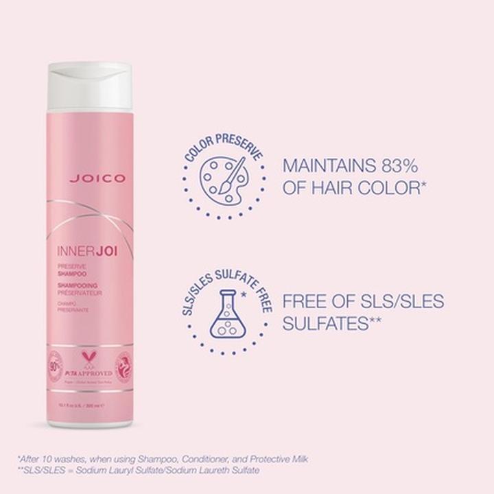 Produktbild Joico INNERJOI Preserve Color Shampoo 300 ml (300 ml, Flüssiges Shampoo)