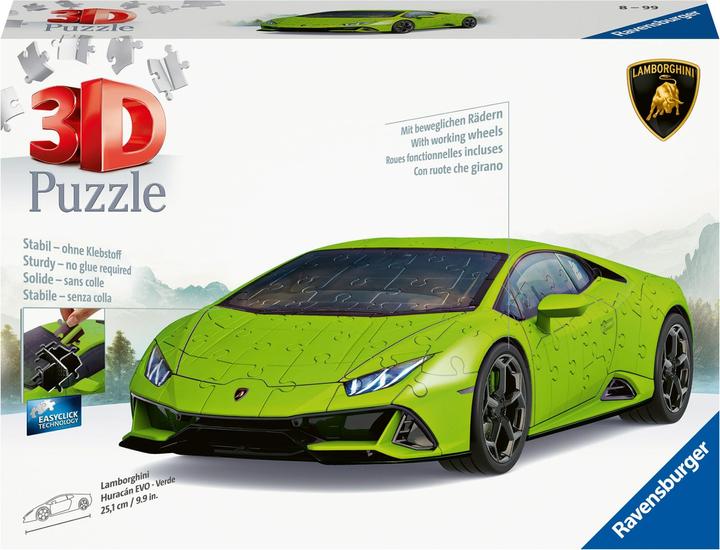 Ravensburger 3D Puzzel 11559 Lamborghini Huracán EVO - Verde - 108 stukjes - De beroemde auto (108 onderdelen)