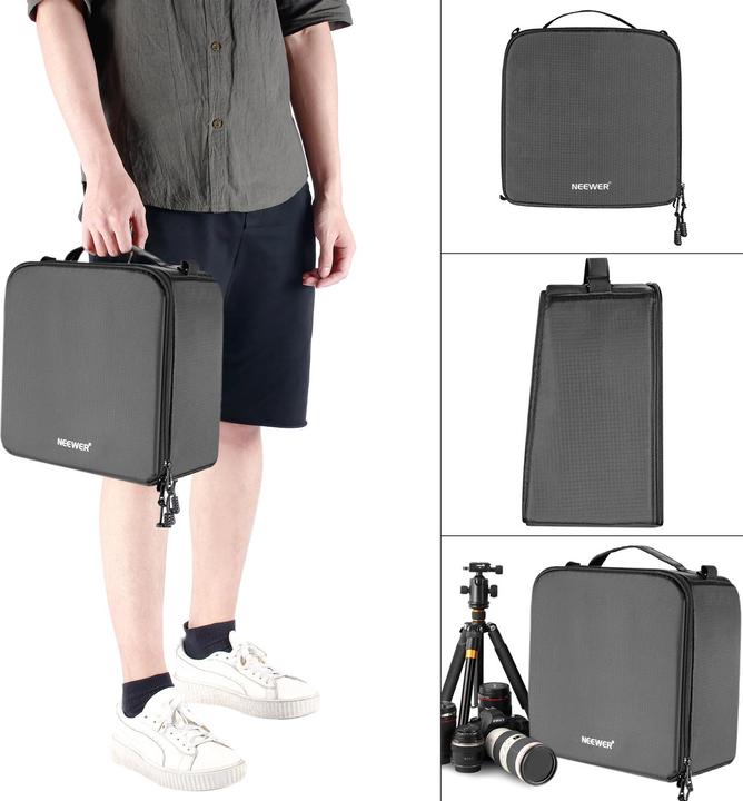 Actual product image Neewer NB-PT Soft Padded Camera Equipment Storage Carrying Case (Black) (Camera shoulder bag)