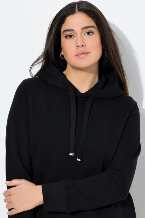 Produktbild Ulla Popken Hoodie, Rippbündchen, Kapuze, Langarm (54)