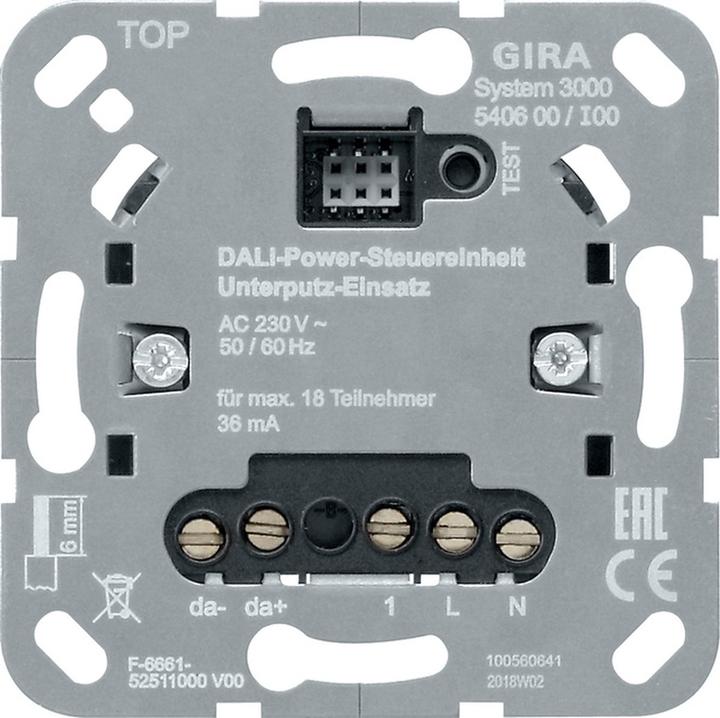 Gira S3000 DALI-Power- 540600 Control unit flush-mounted insert
