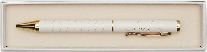 HCA Kugelschreiber mit Geschenkbox - "Luck" - goldfarbend (Gold)