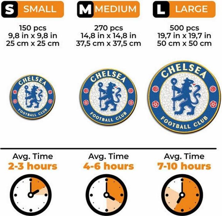 Produktbild Iconic Chelesea FC - Logo - Holz Puzzle Grösse S (150 Teile) (150 Teile)