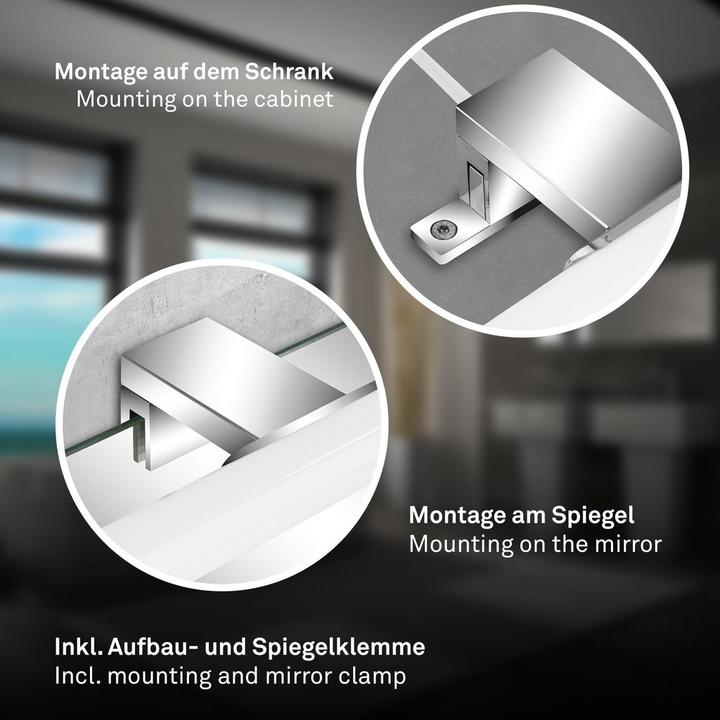 Produktbild Briloner BASU Bad Spiegelleuchte - Chrom (1000 lm)