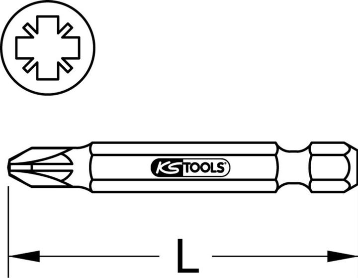 Produktbild KS Tools 1/4" Bit (Sechskant (hexagonal))
