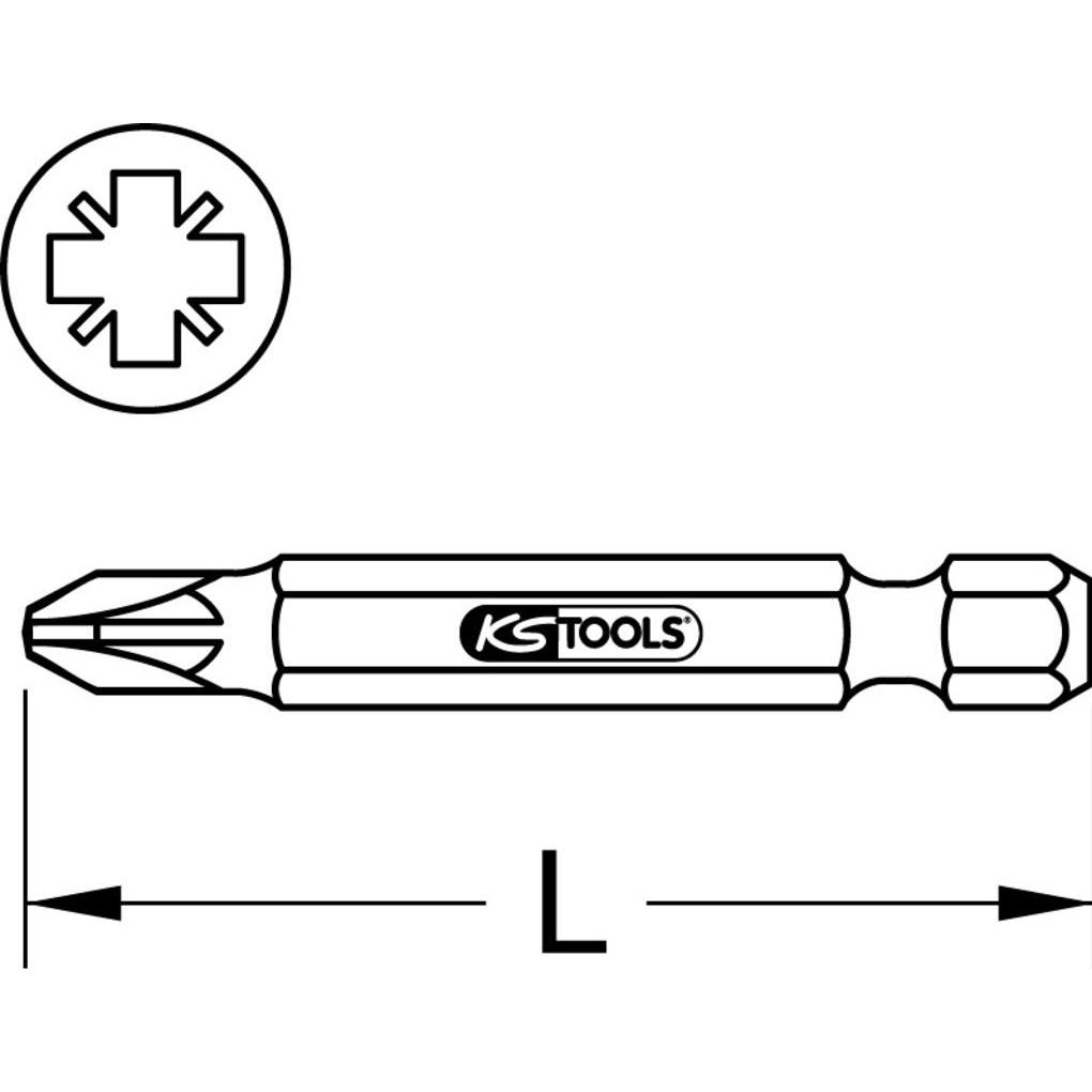 Thumbnail - KS Tools, Bits, 1/4" Bit (PZ1)