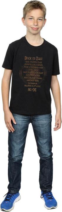 Image du produit AC/DC Boys Rock Or Bust Lyrics TShirt (140, 146)