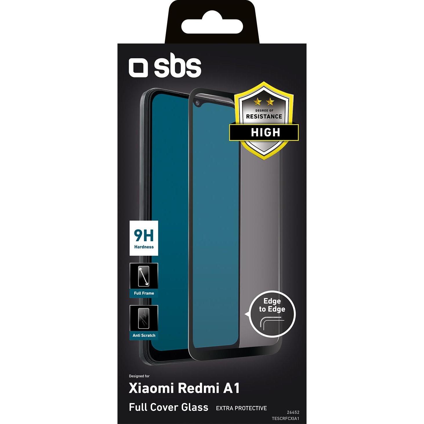 Thumbnail - SBS Glas-Displayschutz für Xiaomi A1 (2022) (1 Stück, Xiaomi Redmi A2, Xiaomi Redmi A1), Smartphone Schutzfolie, Schwarz