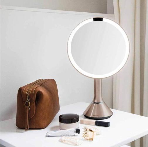 Actual product image Simplehuman Cosmetic mirror with sensor touch control rose gold (25.5 x 13.5 x 42.5 cm)