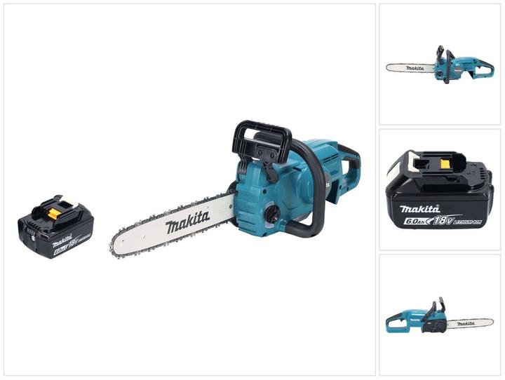Produktbild Makita DUC 357 GX2 Akku Kettensäge 18 V 35 cm 7,7 m/s Brushless + 1x Akku 6,0 Ah - ohne Ladegerät (Akku Kettensäge)