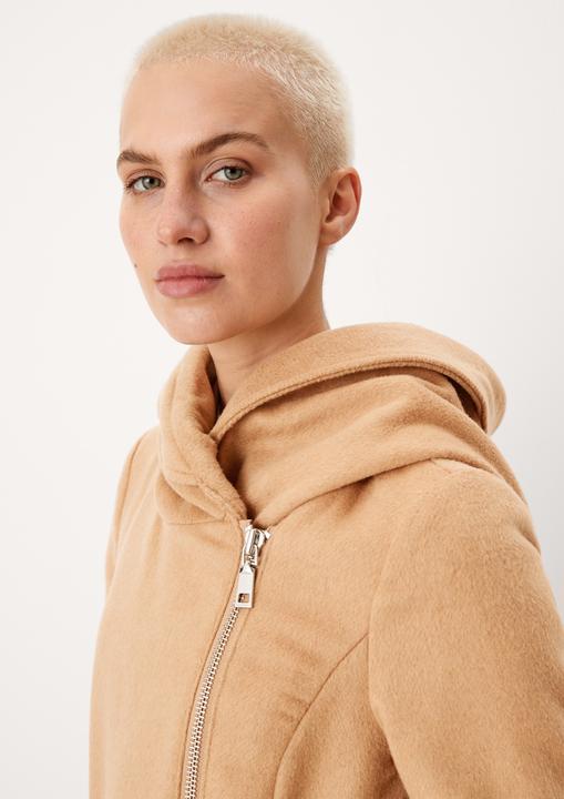 Produktbild S.Oliver Outdoor-Mantel Kapuzenmantel aus flauschigem Wollmix