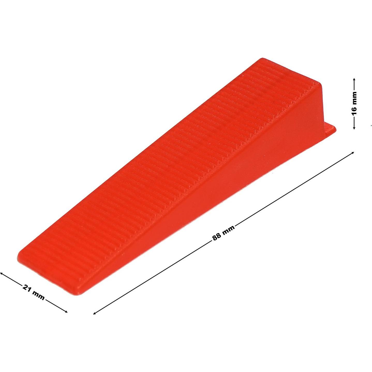 XPOtool, Zubehör Verlegematerial, Fliesen Nivelliersystem Set Pro 4000 Keile 5000 Laschen 1,0mm Boden Wand (Keil)