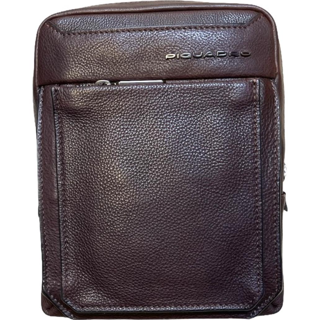 Piquadro, Herren, Handtasche, Tallin, Leather Crossbody Bag, Brown, CA3084W108, 23 X 18 X 5 cm, Braun
