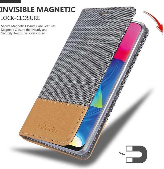 Produktbild Cadorabo Book Jeans Optik Cover (Samsung Galaxy A10, HTC One M10)