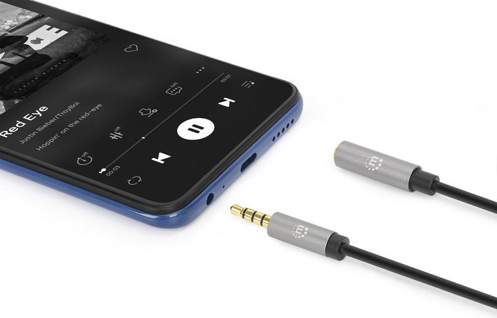 Actual product image Manhattan 3.5mm socket - 3.5mm jack (5 m, Extension, 3.5mm jack (AUX))