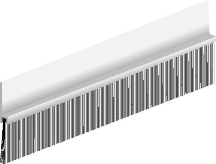 Elton Ellen joint de sol de porte IBS 80 à visser alu argenté, H 79 x L 2500mm, LH 39mm
