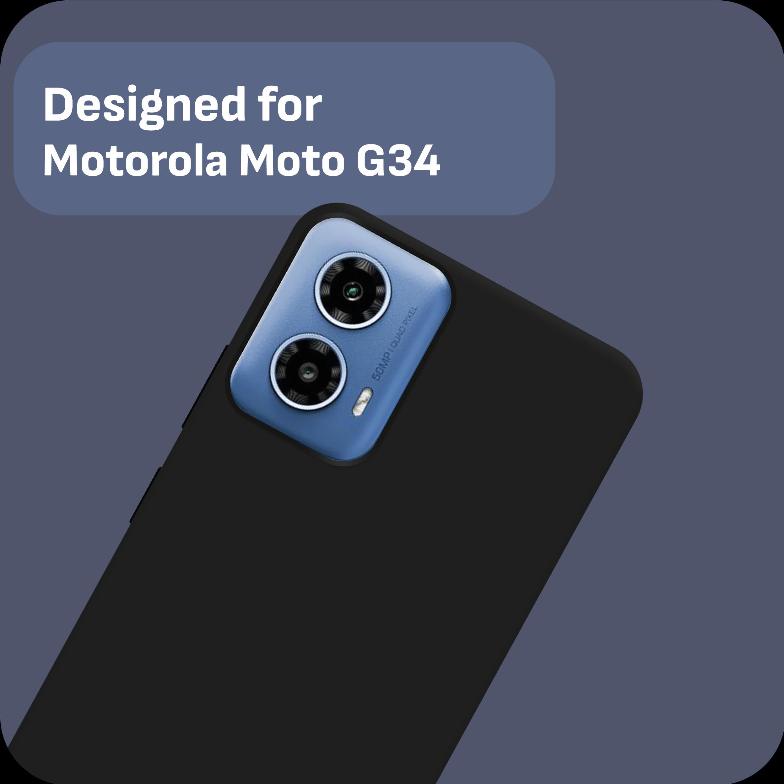 Thumbnail - Cazy Silikon Hülle Kompatibel mit Motorola Moto G34 - Soft TPU Schutz - (Motorola Moto G34), Smartphone Hülle, Schwarz