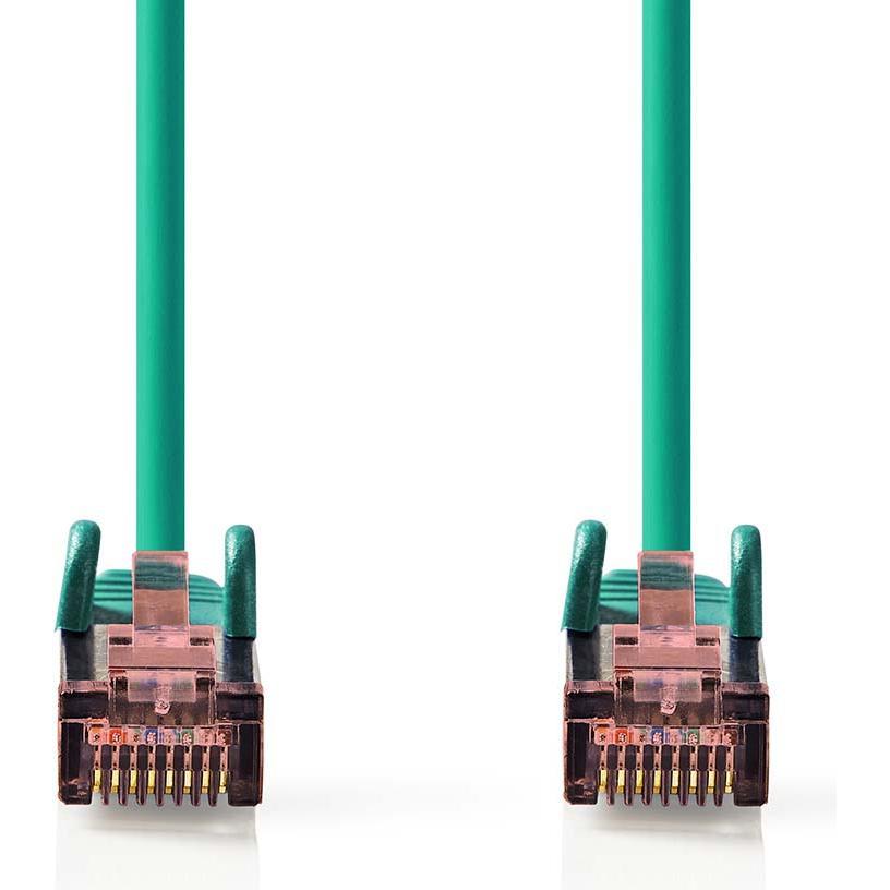 Nedis CAT6-Netzwerkkabel RJ45 Stecker RJ45 Stecker S/FTP 2.00 m Rund LSZH Grün Label (S/FTP, CAT6, 2 m), Netzwerkkabel