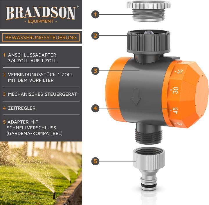 Actual product image Brandson Irrigation control (Water timer, Irrigation valve)