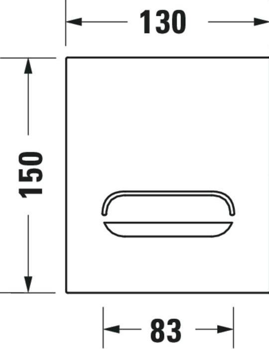 Immagine prodotto Duravit Piastra attuatore DURASYSTEM A2 130x150mm Bat f orinale zinco pressione g. chr h