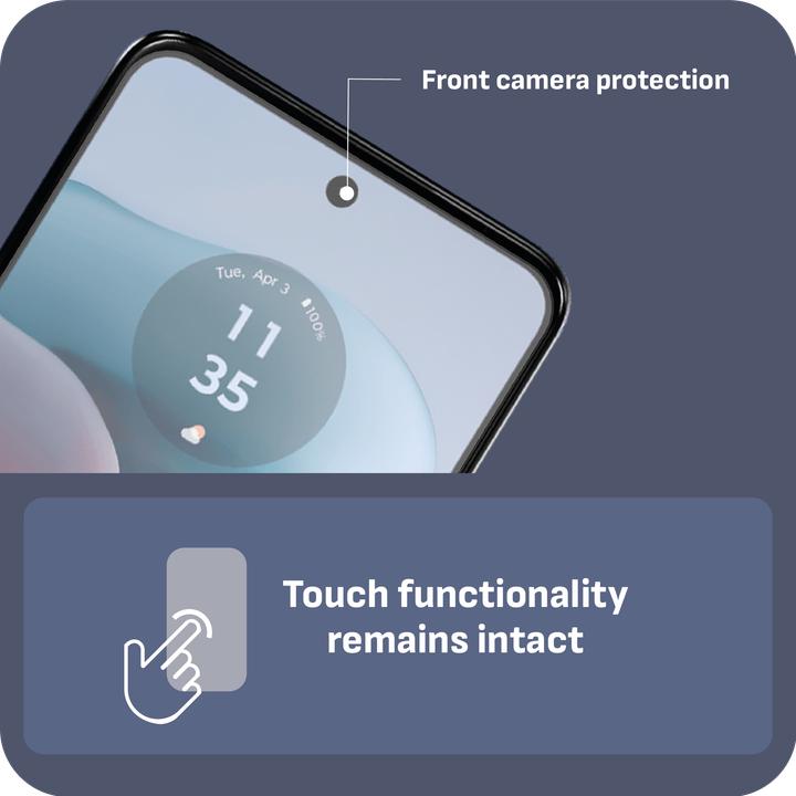 Produktbild Cazy Schutzglass Kompatibel mit Motorola Moto G34 Tempered Glass Hülle Kompatibel - Transparant (1 Stk., Motorola Moto G34)