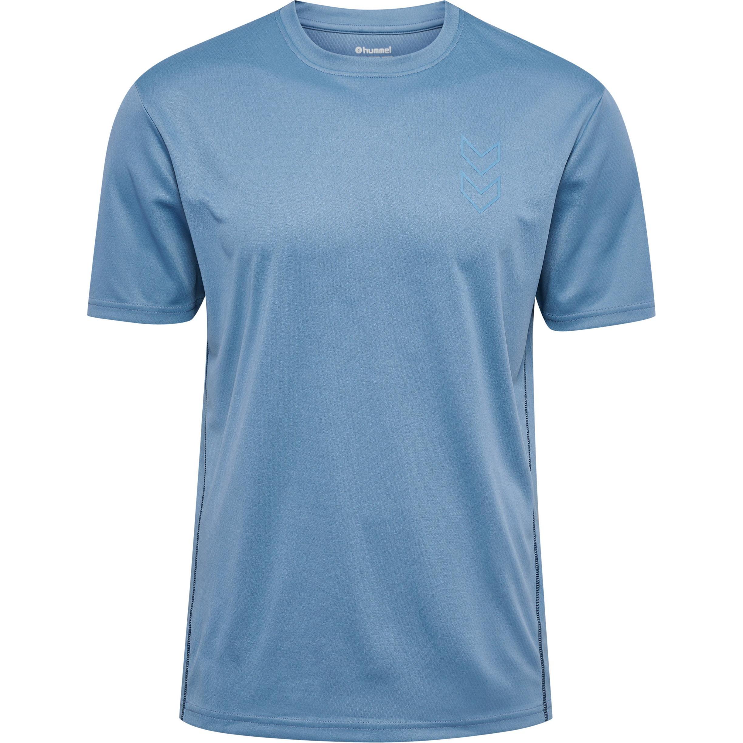 hummel, Herren, Sportshirt, hmlACTIVE PL JERSEY S/S (S), Blau, S