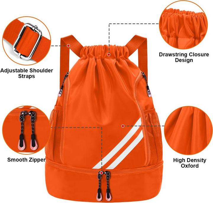 Produktbild Only-Bags.Store Mode Sport Rucksäcke, Turnbeutel, grosse Kapazität Kordelzug Sporttasche (20 l)