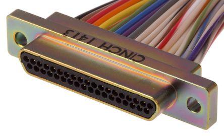 Actual product image RS PRO 37 way metal shell micro D plug,3A