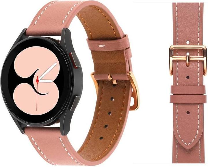 Actual product image Cover-Discount Galaxy Watch 5 - Leather strap pink (Faux leather)