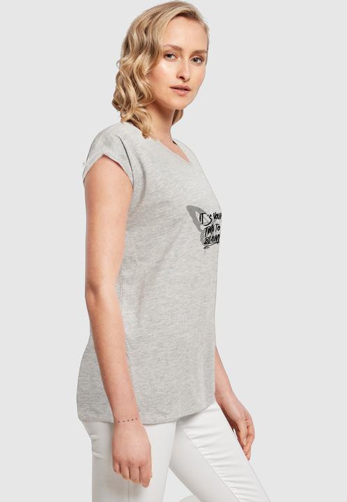 Produktbild Merchcode Ladies Its Your Time To Bloom Extended Shoulder Tee - 112545 (S)