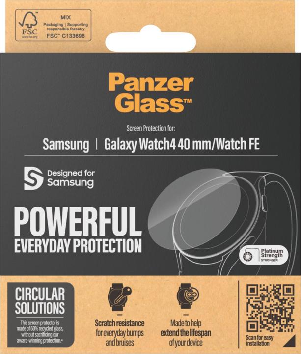 Produktbild PanzerGlass Screen Protector Samsung Galaxy Watch FE | Ultra-Wide Fit