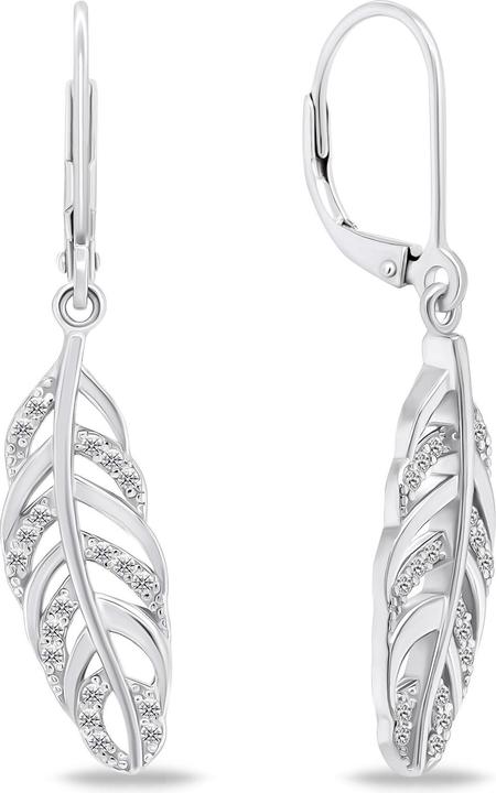Produktbild Brilio Silver - Silver dangling earrings Feather EA653W