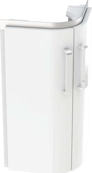 Produktbild Geberit Eck Handwaschbecken Unterschrank Renova Nr. 1 Comprimo Neu 300x605x300mm Weiss matt/Weiss Ho