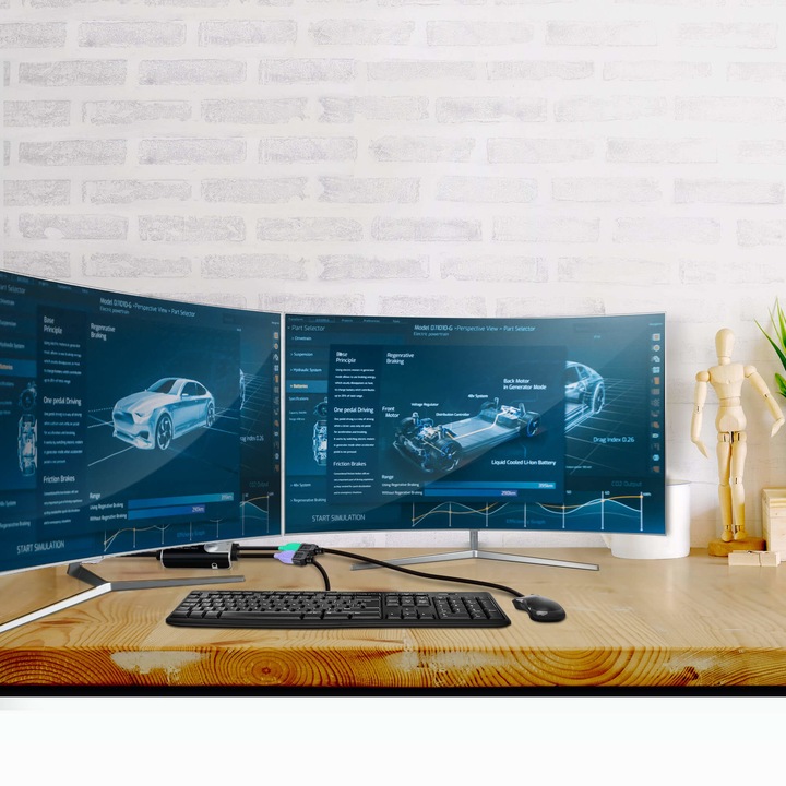Produktbild Aten CS62KM Tastatur-/Mausschalter