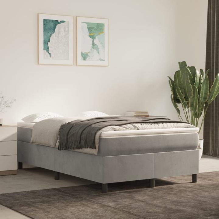 Actual product image vidaXL Bo x spring bed with mattress 120 x 190 cm velvet (120 x 190 cm)