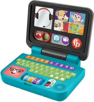 Mattel Ordinateur portable éducatif Fisher Price avec sons pour les 6 mois et plus HGX01