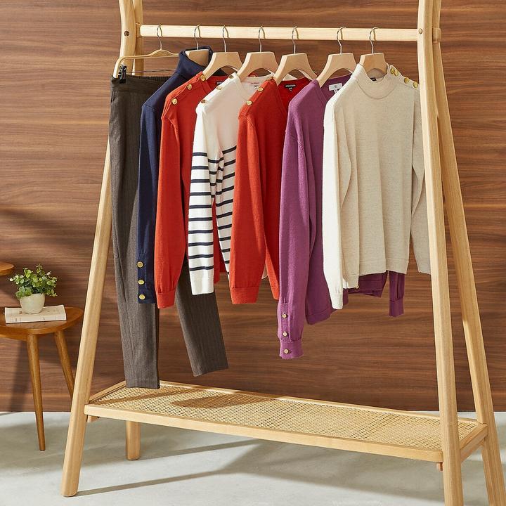 Actual product image Anne Weyburn Fine knit jumper with stand-up collar (W32/L34)
