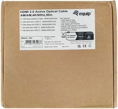 Immagine prodotto equip HDMI (Typ A) — HDMI (Typ A) (50 m, HDMI, 2.0)