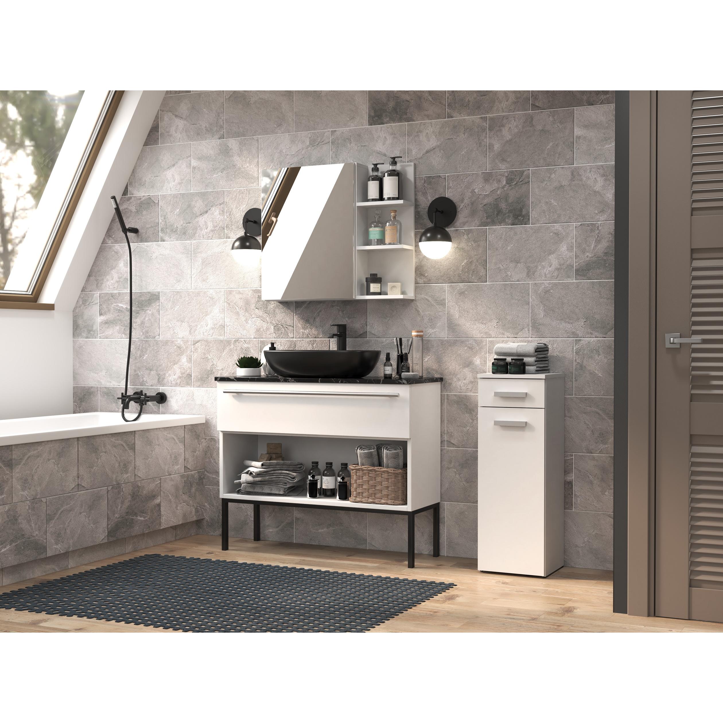 Thumbnail - Topeshop, Badezimmerschrank, Biel (30 x 30 x 85 cm)