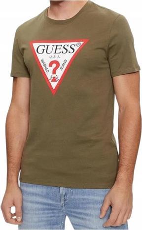 Image du produit Guess Herren T-Shirt Original Logo Grün (XL)