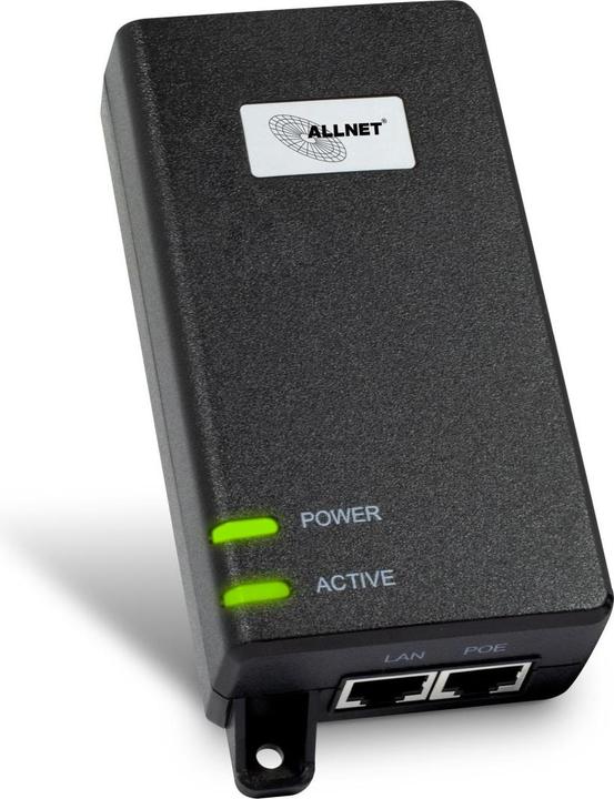 Actual product image Allnet PoE injector 1G/2.5G/5G PoE & PoE bt (15.4W/30W/60W) / plastic housing / ALL-PI102-BT60-5G (802.3af (PoE), 802.3at (PoE+), 802.3bt (PoE++), 60 W)